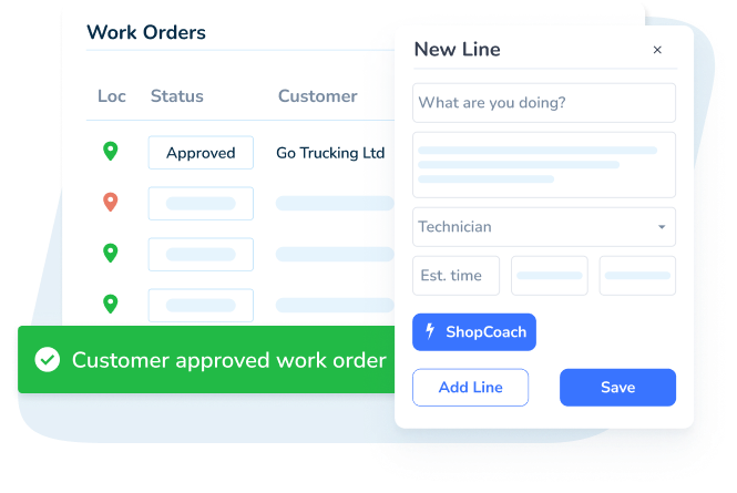 ShopView Work Orders Interface